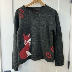 Joe browns wool blend sweater with fox